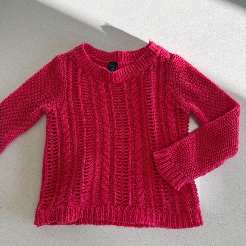 Like New BabyGap Toddler Girl Pink Knit Sweater